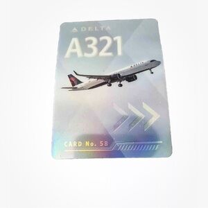 Delta Airlines Pilot Trading Card #58 Airbus A321 2022 Collectible Card